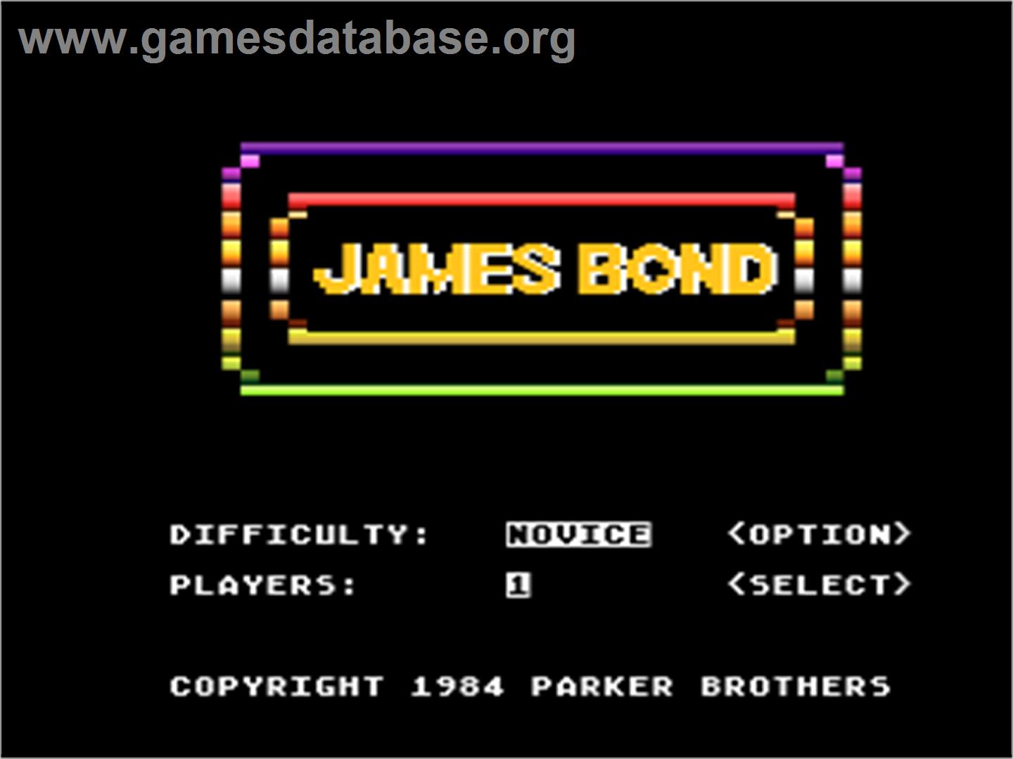 James Bond 007 - Atari 8-bit - Artwork - Title Screen