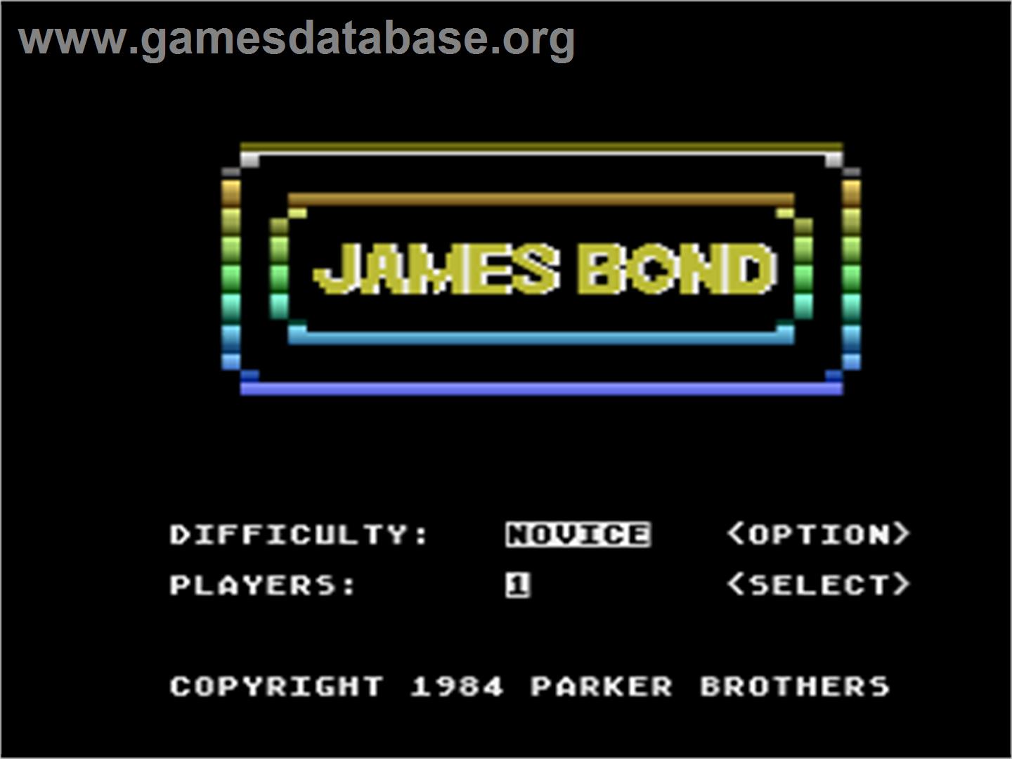 James Bond 007 - Atari 8-bit - Artwork - Title Screen