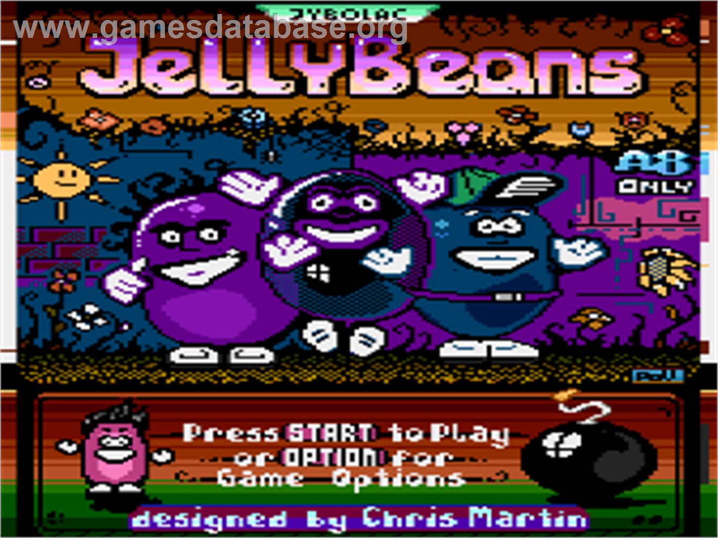 JellyBeans - Atari 8-bit - Artwork - Title Screen