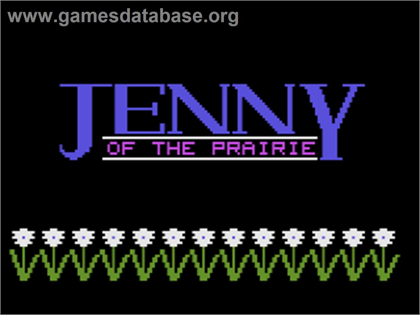 Jenny of the Prairie - Atari 8-bit - Artwork - Title Screen