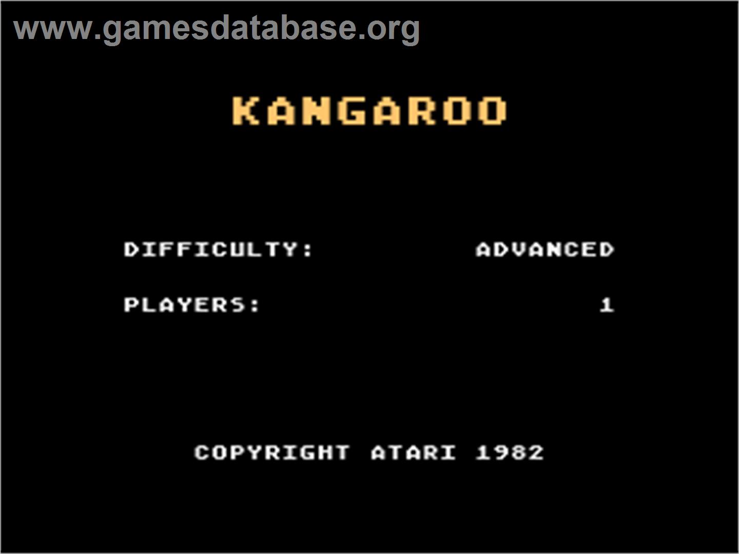 Kangaroo - Atari 8-bit - Artwork - Title Screen