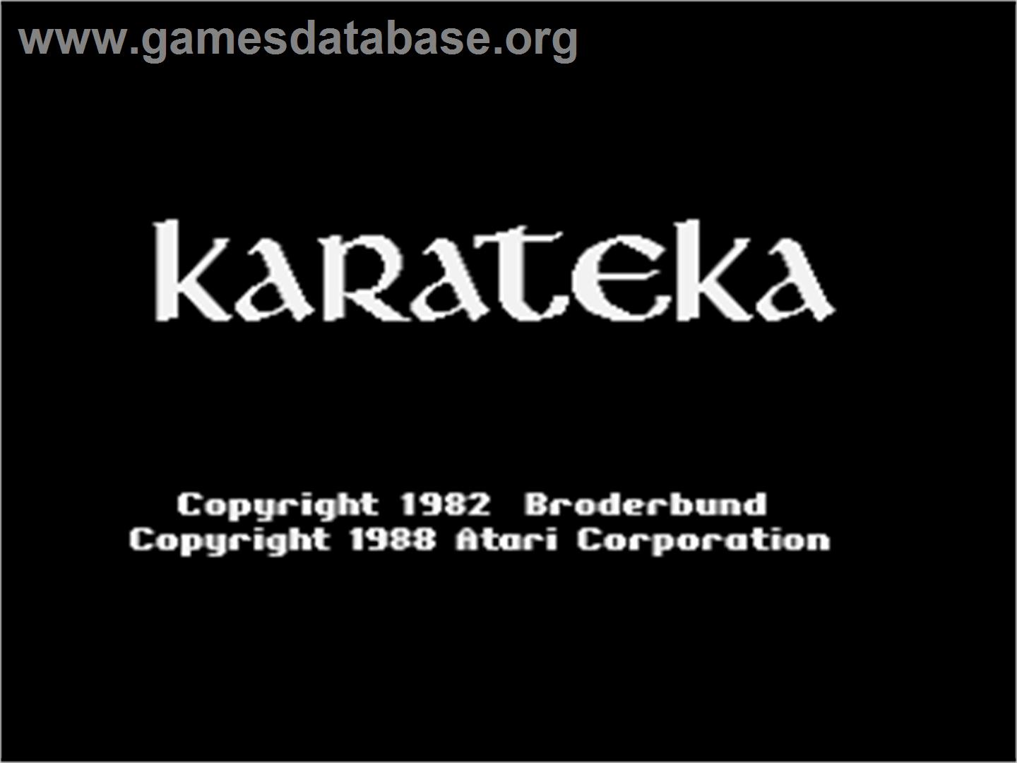 Karateka - Atari 8-bit - Artwork - Title Screen