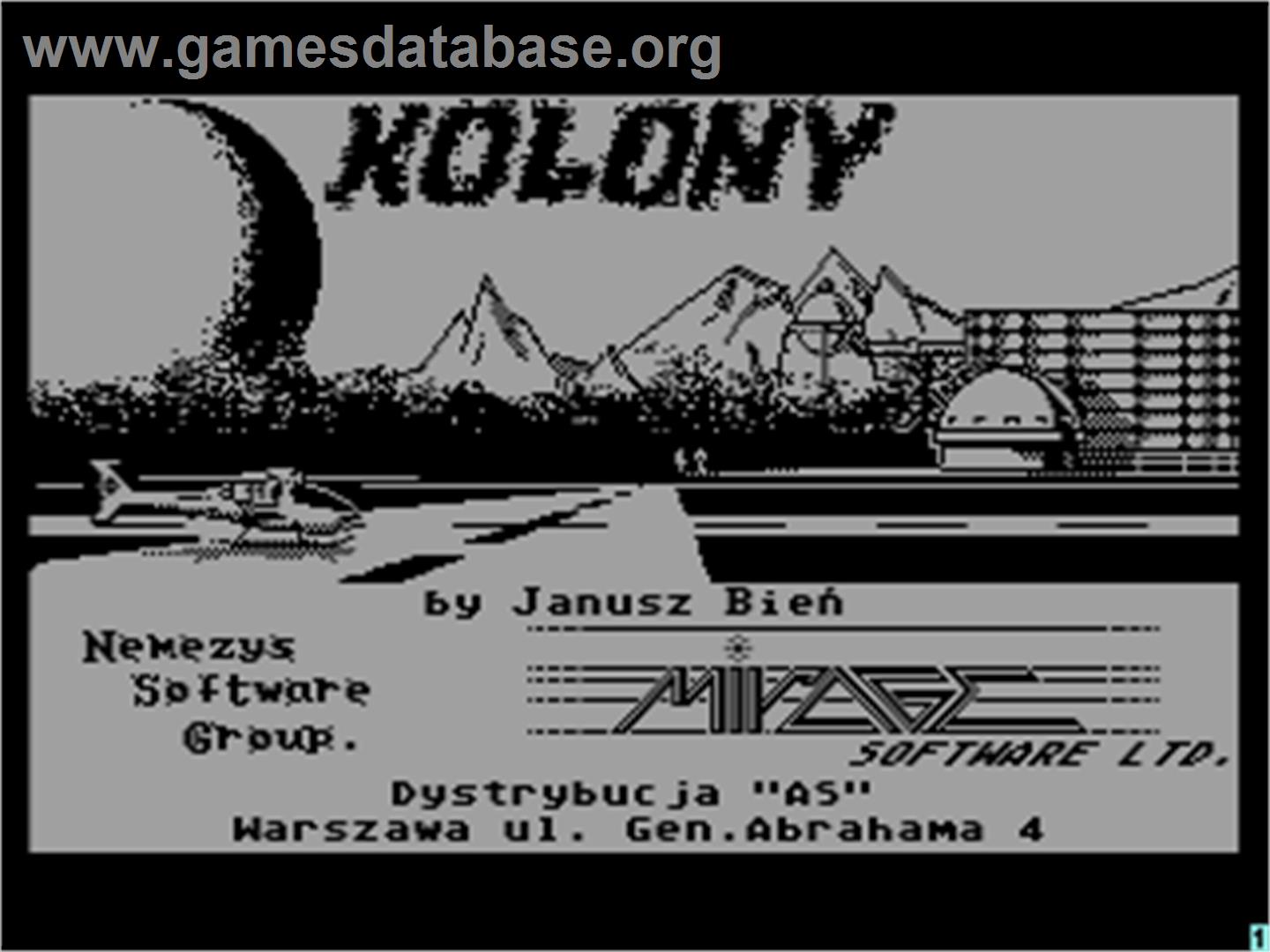 Kolony - Atari 8-bit - Artwork - Title Screen