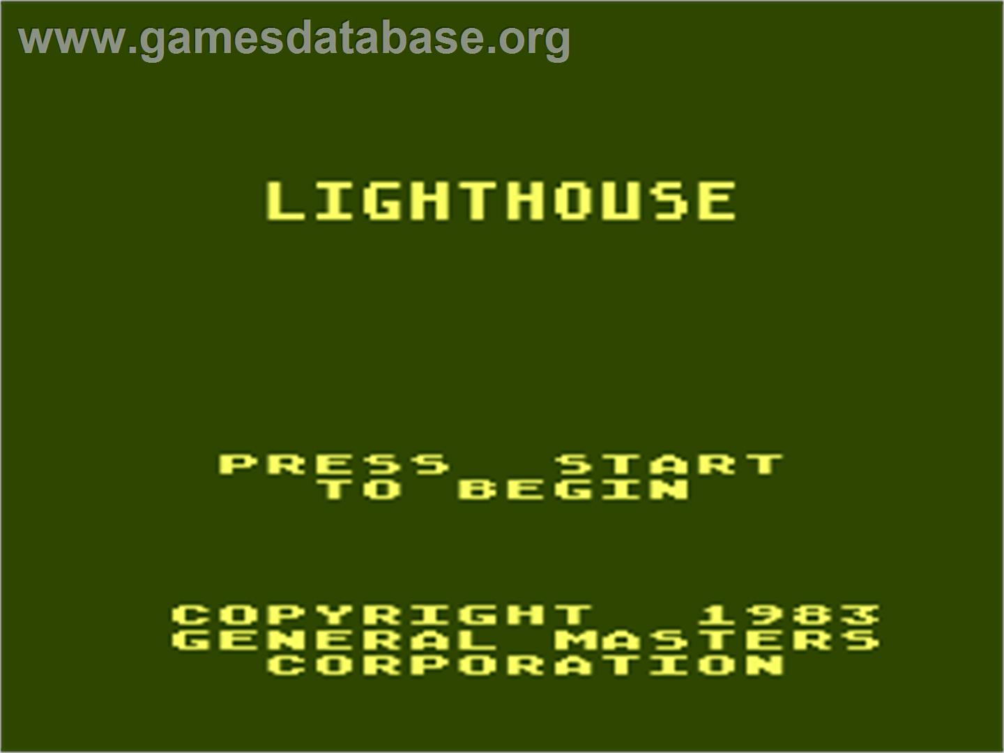 Lighthouse - Atari 8-bit - Artwork - Title Screen