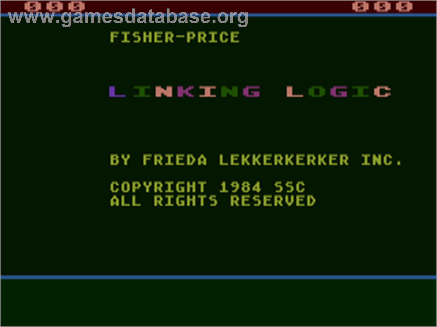 Linking Logic - Atari 8-bit - Artwork - Title Screen