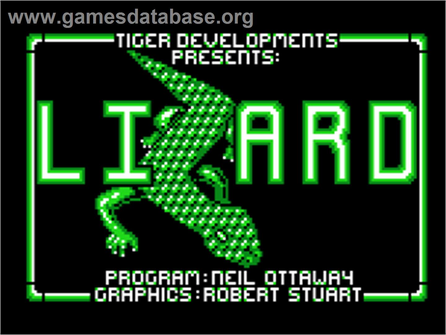 Lizard - Atari 8-bit - Artwork - Title Screen