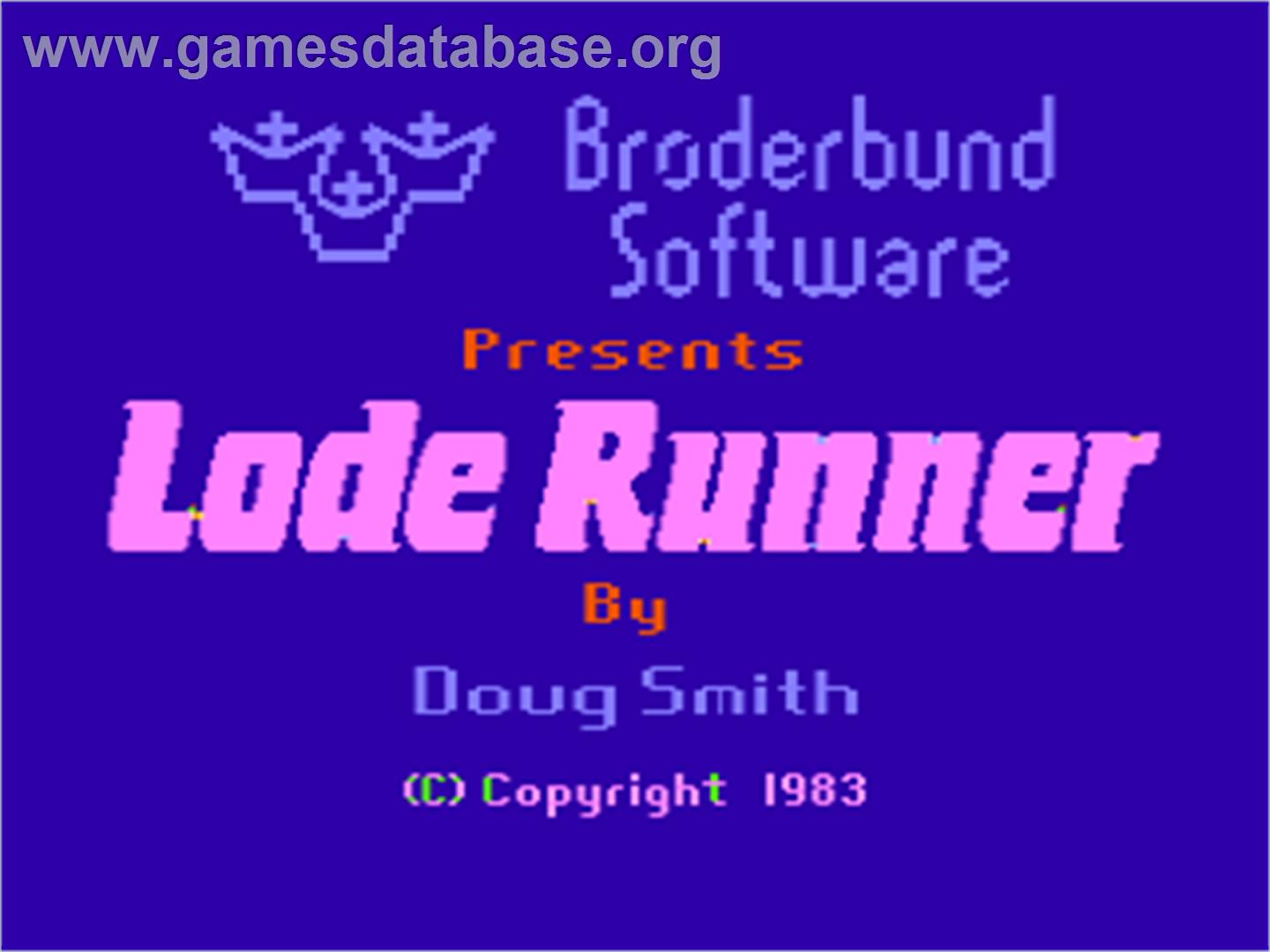 Lode Runner - Atari 8-bit - Artwork - Title Screen