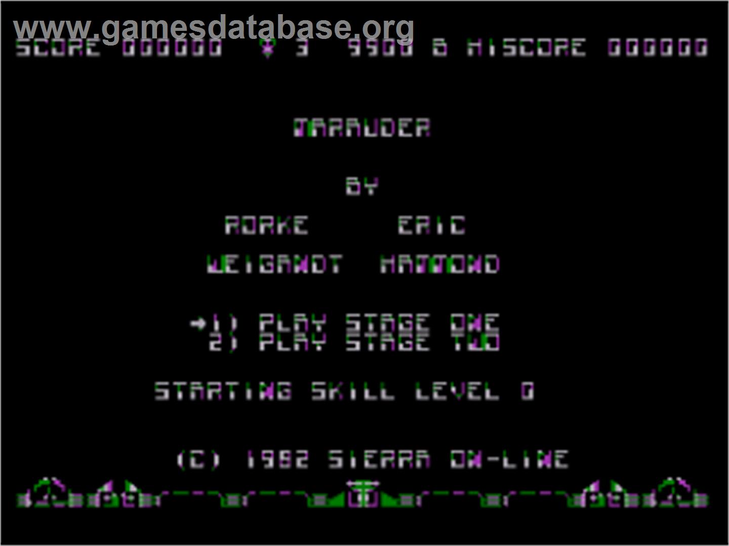 Marauder - Atari 8-bit - Artwork - Title Screen