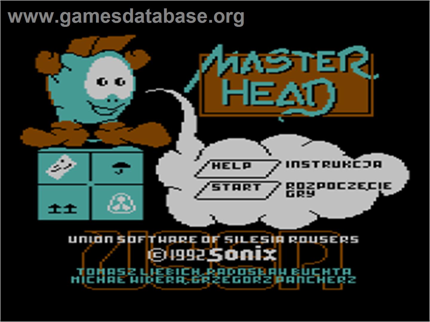 Master Head - Atari 8-bit - Artwork - Title Screen