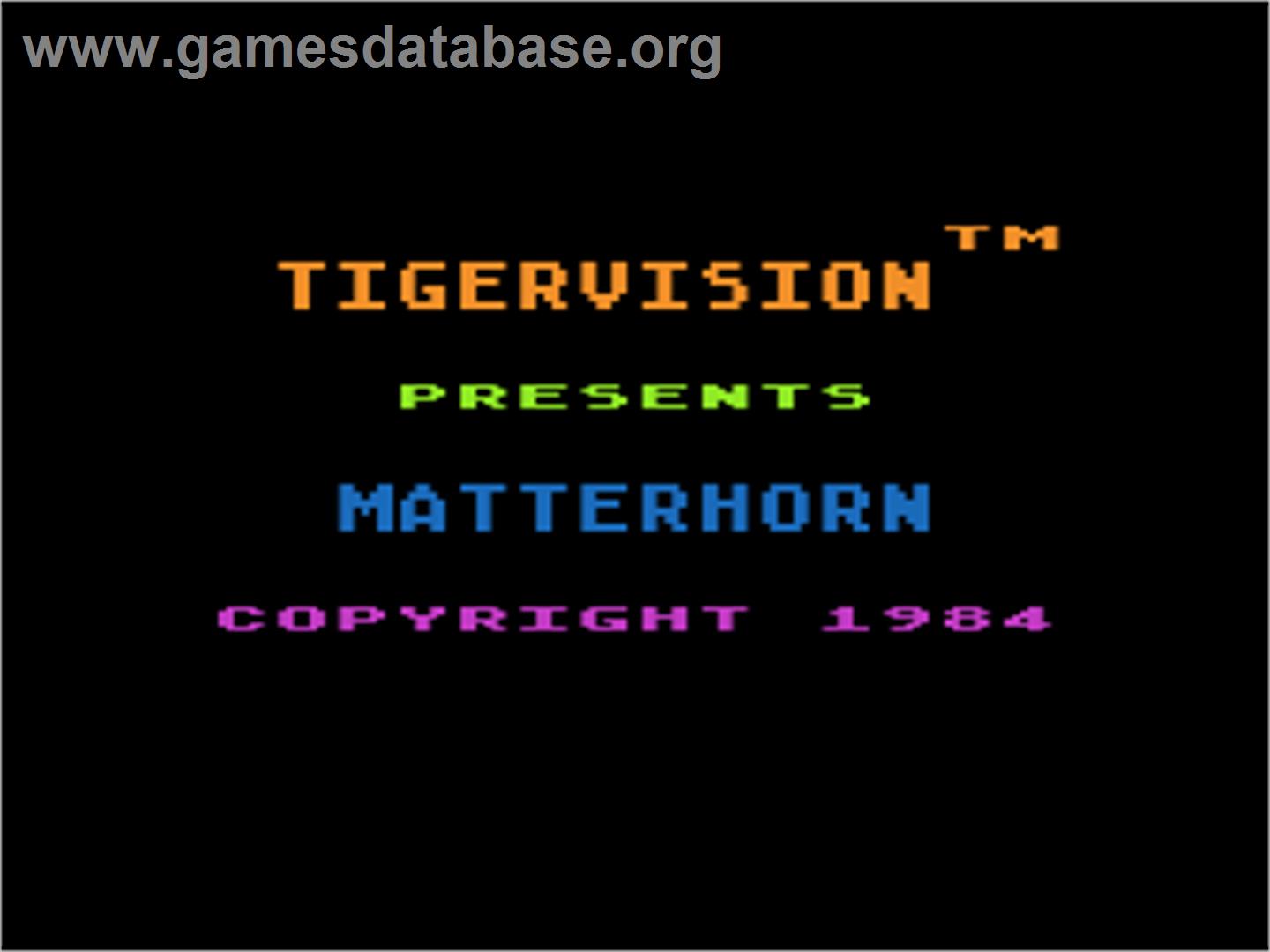 Matterhorn - Atari 8-bit - Artwork - Title Screen
