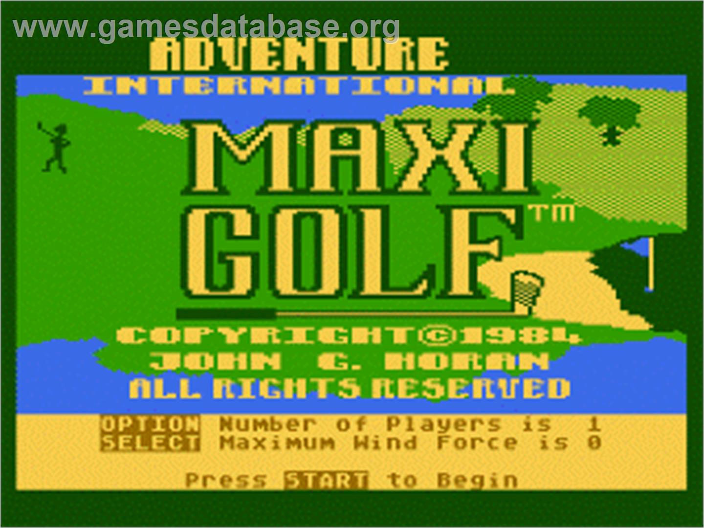 Maxi Golf - Atari 8-bit - Artwork - Title Screen