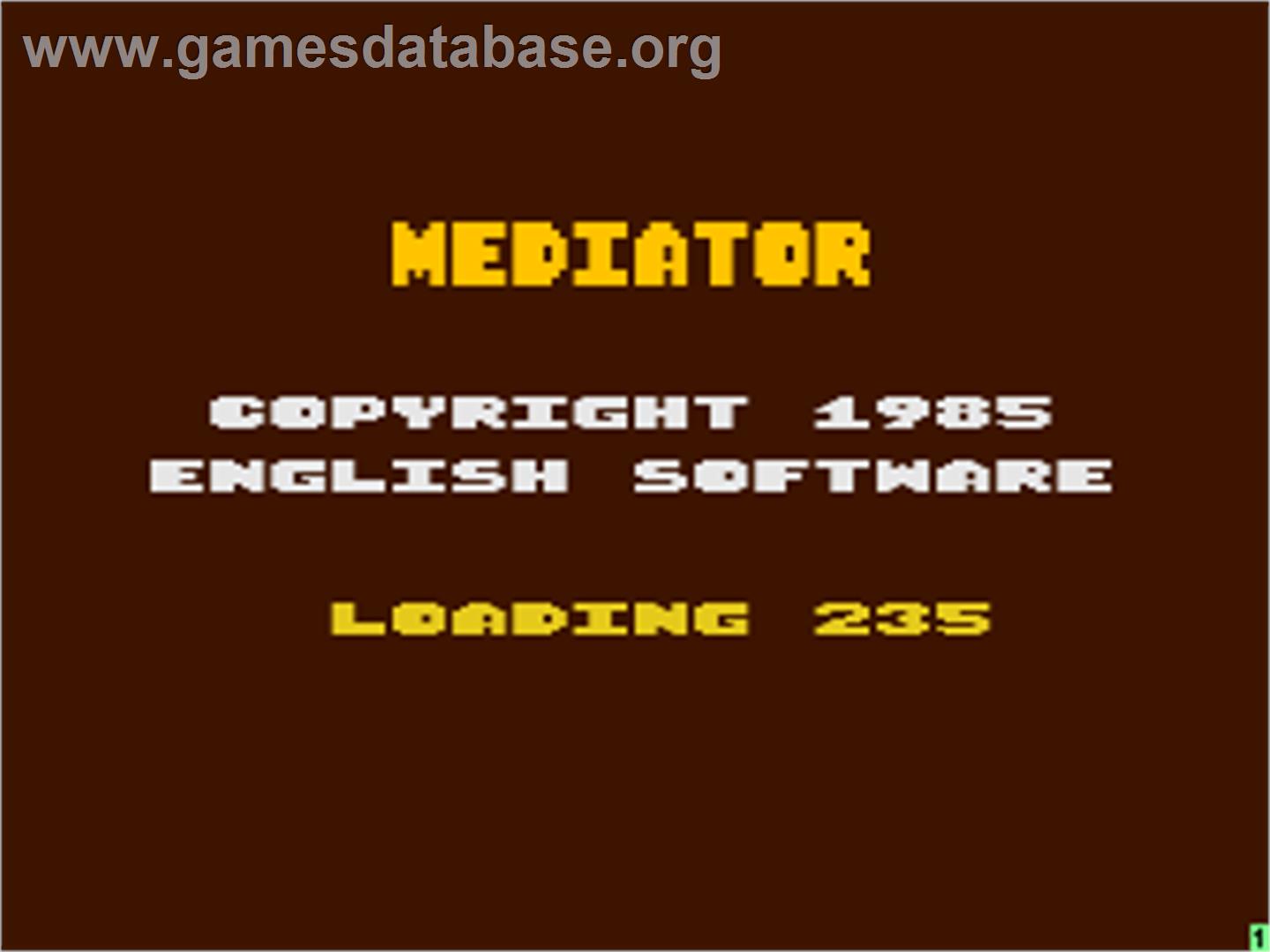 Mediator - Atari 8-bit - Artwork - Title Screen