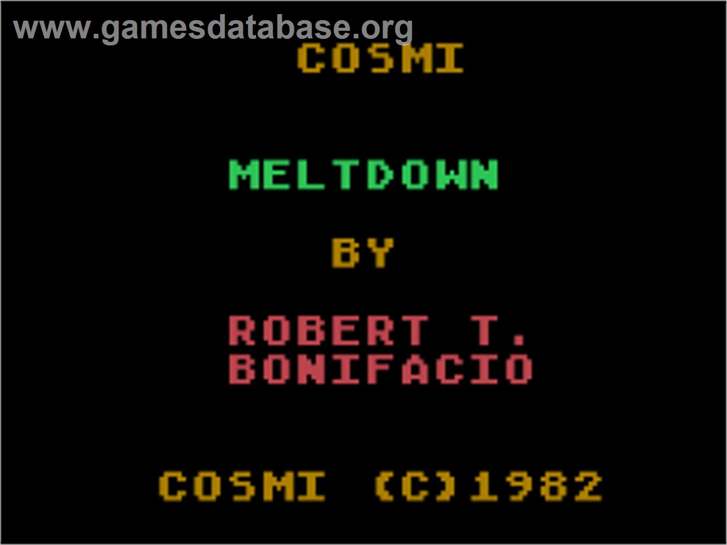 Meltdown - Atari 8-bit - Artwork - Title Screen