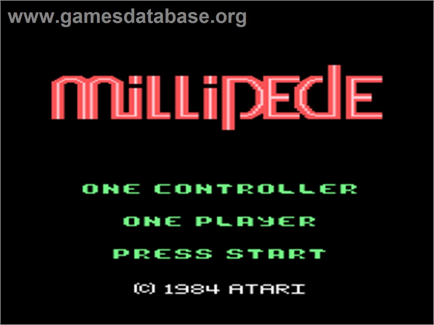Millipede - Atari 8-bit - Artwork - Title Screen