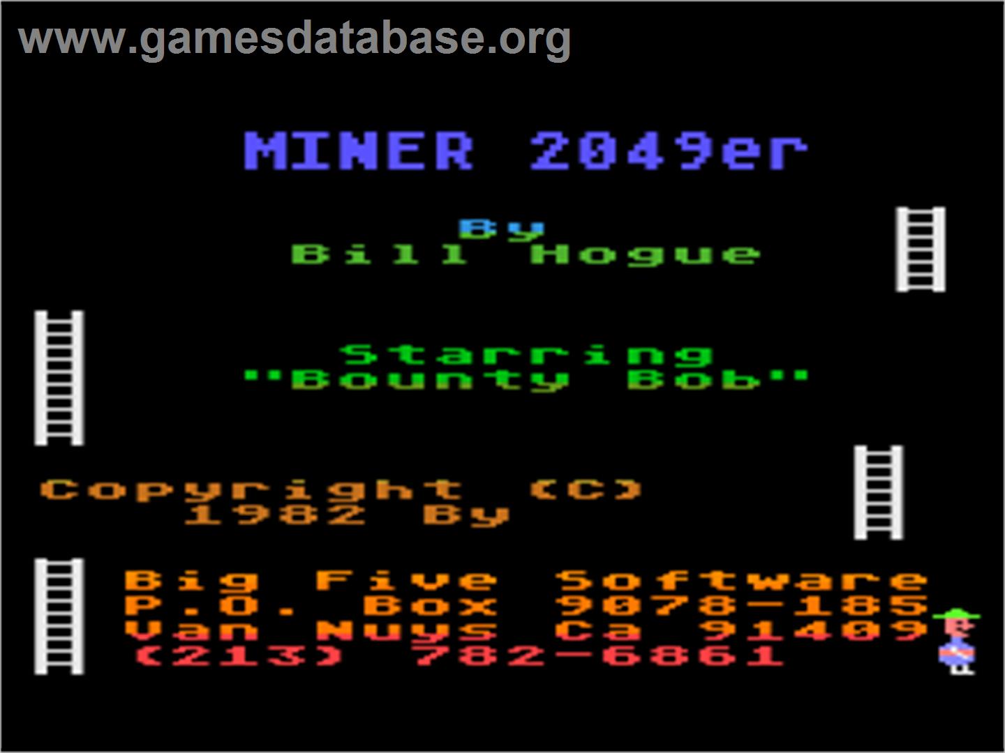 Miner 2049er - Atari 8-bit - Artwork - Title Screen