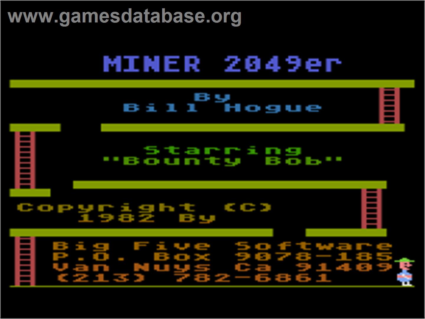 Miner 2049er - Atari 8-bit - Artwork - Title Screen