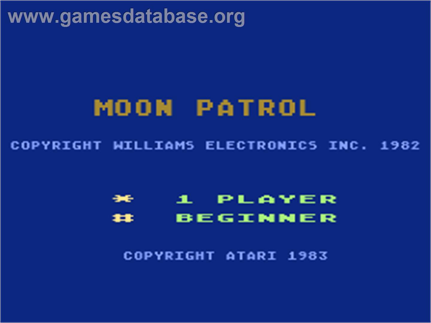 Moon Patrol - Atari 8-bit - Artwork - Title Screen