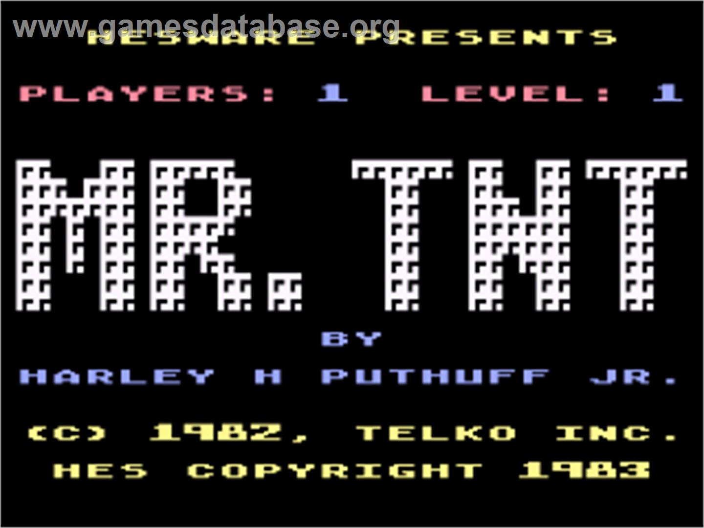 Mr. Tnt - Atari 8-bit - Artwork - Title Screen