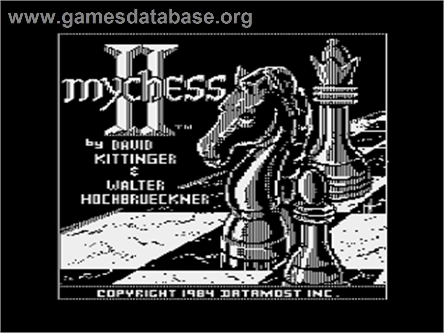 Mychess 2 - Atari 8-bit - Artwork - Title Screen
