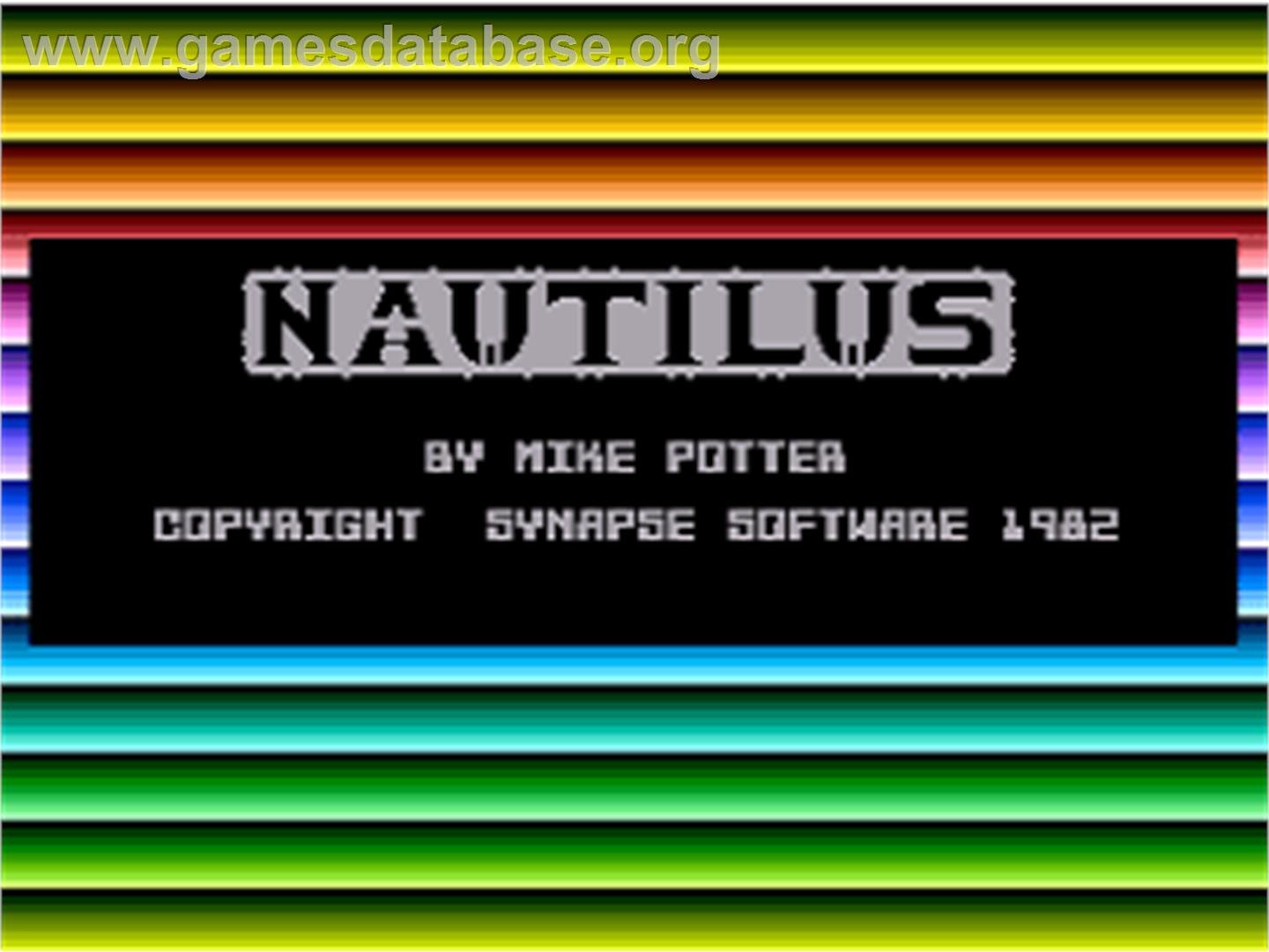 Nautilus - Atari 8-bit - Artwork - Title Screen