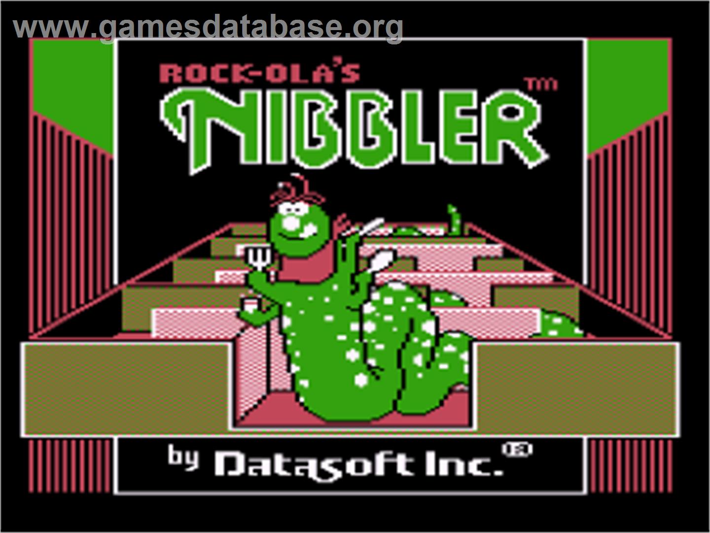 Nibbler - Atari 8-bit - Artwork - Title Screen