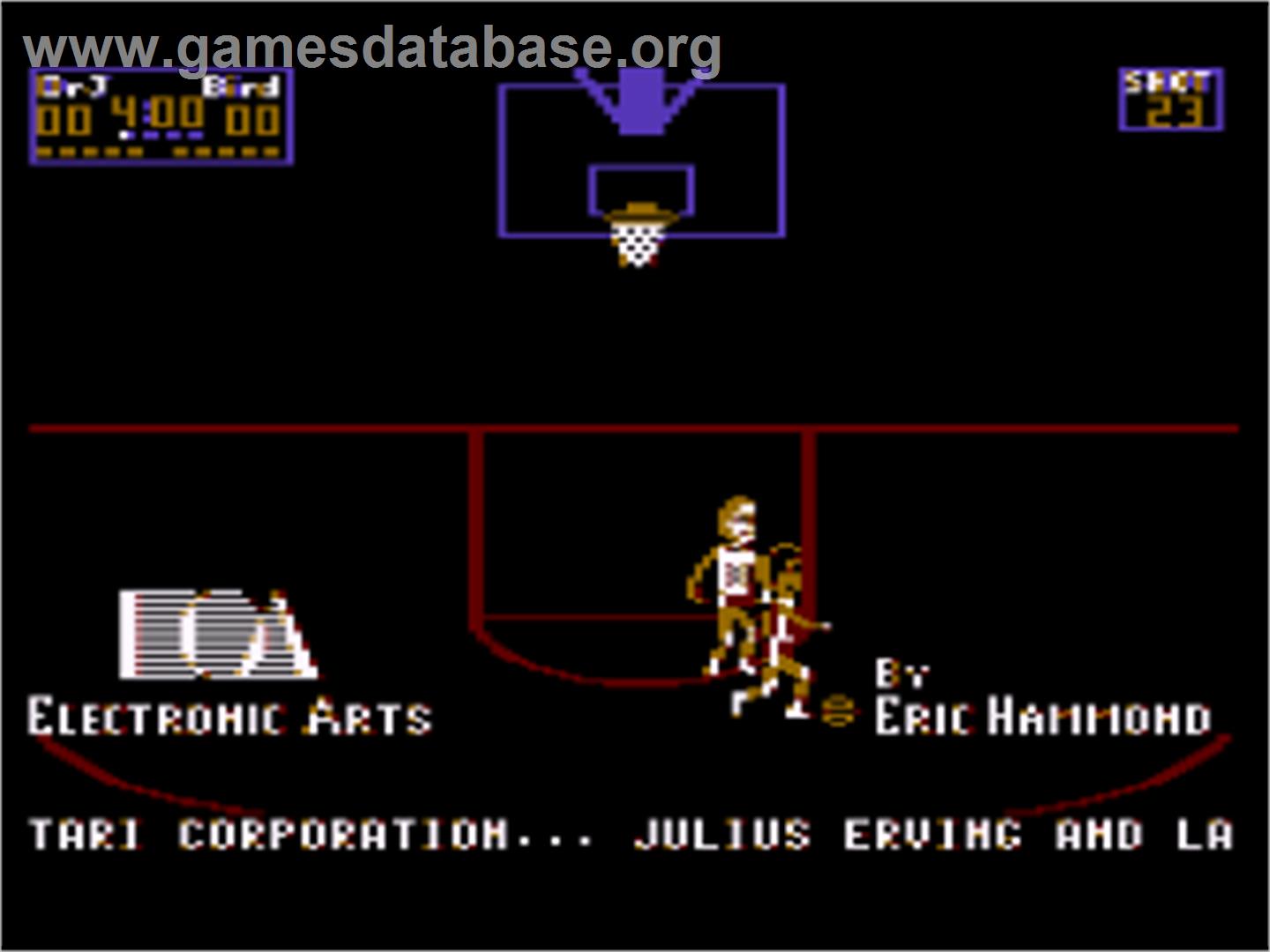 One-on-One - Atari 8-bit - Artwork - Title Screen