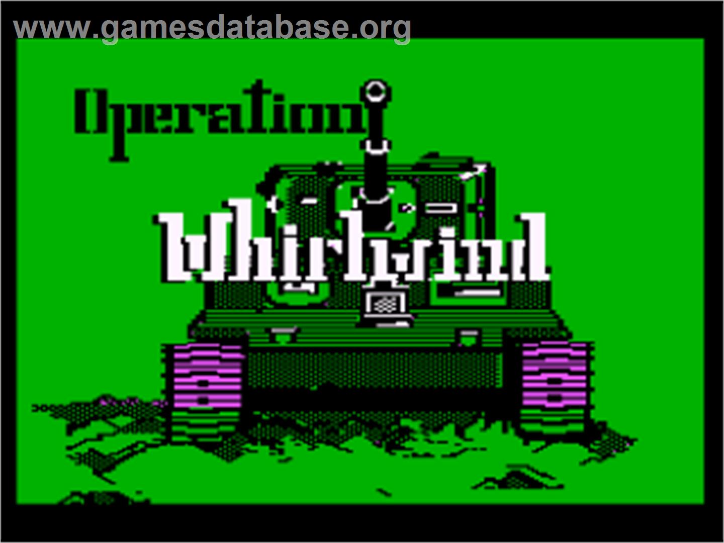 Operation Whirlwind - Atari 8-bit - Artwork - Title Screen