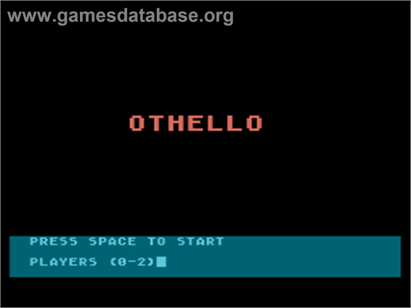 Othello - Atari 8-bit - Artwork - Title Screen