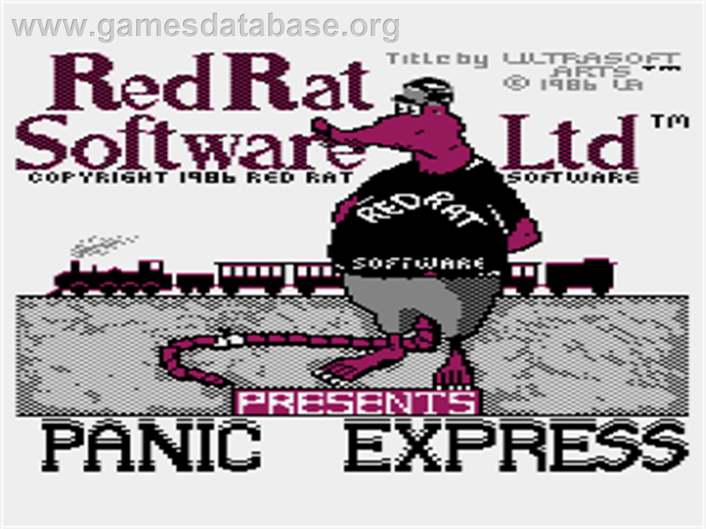 Panic Express - Atari 8-bit - Artwork - Title Screen