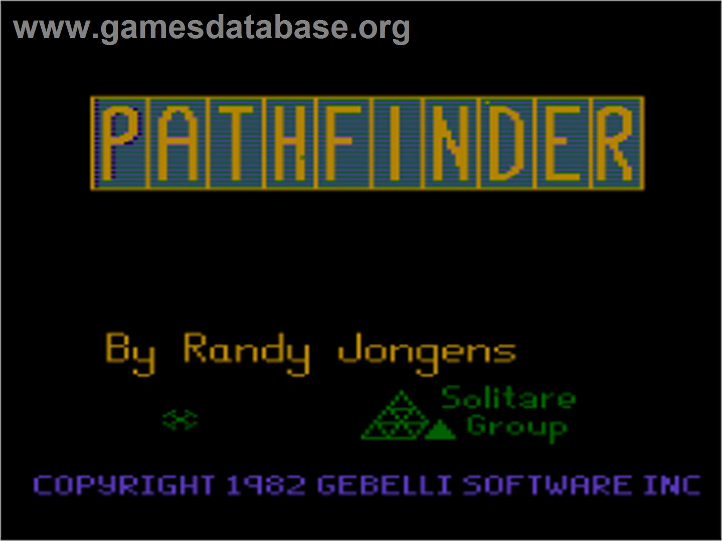 Pathfinder - Atari 8-bit - Artwork - Title Screen