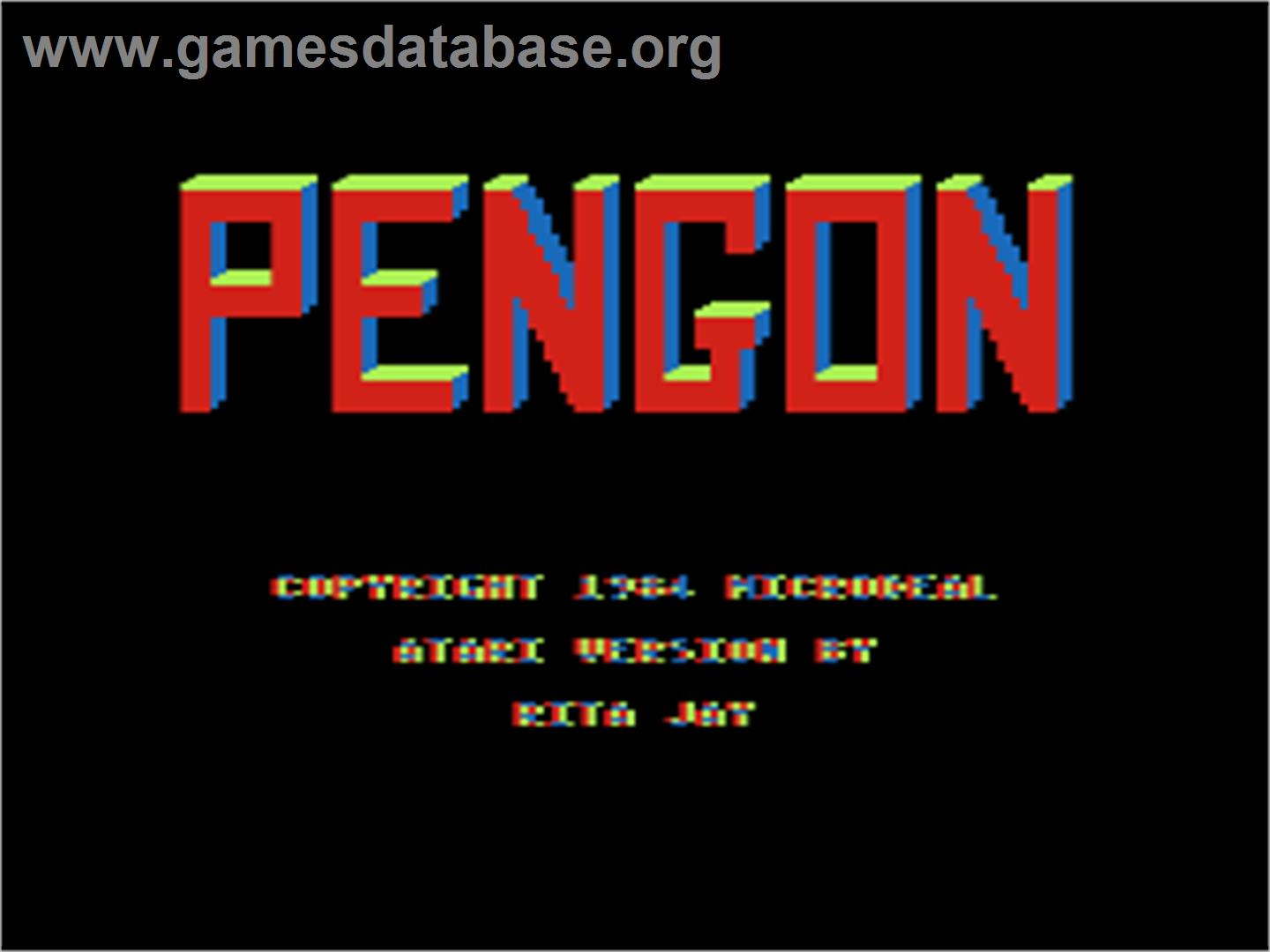 Pengon - Atari 8-bit - Artwork - Title Screen