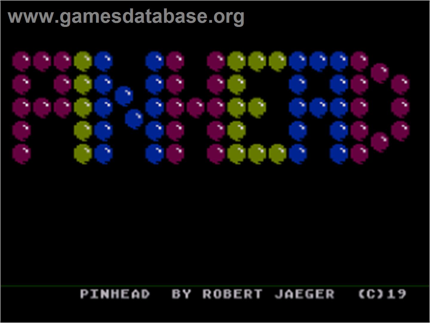 Pinhead - Atari 8-bit - Artwork - Title Screen