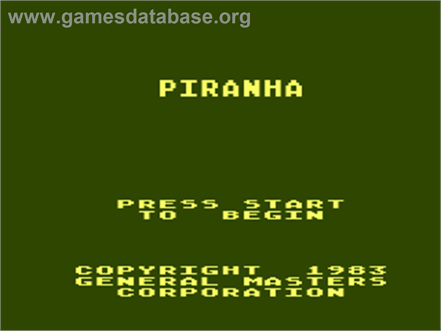 Piranha - Atari 8-bit - Artwork - Title Screen