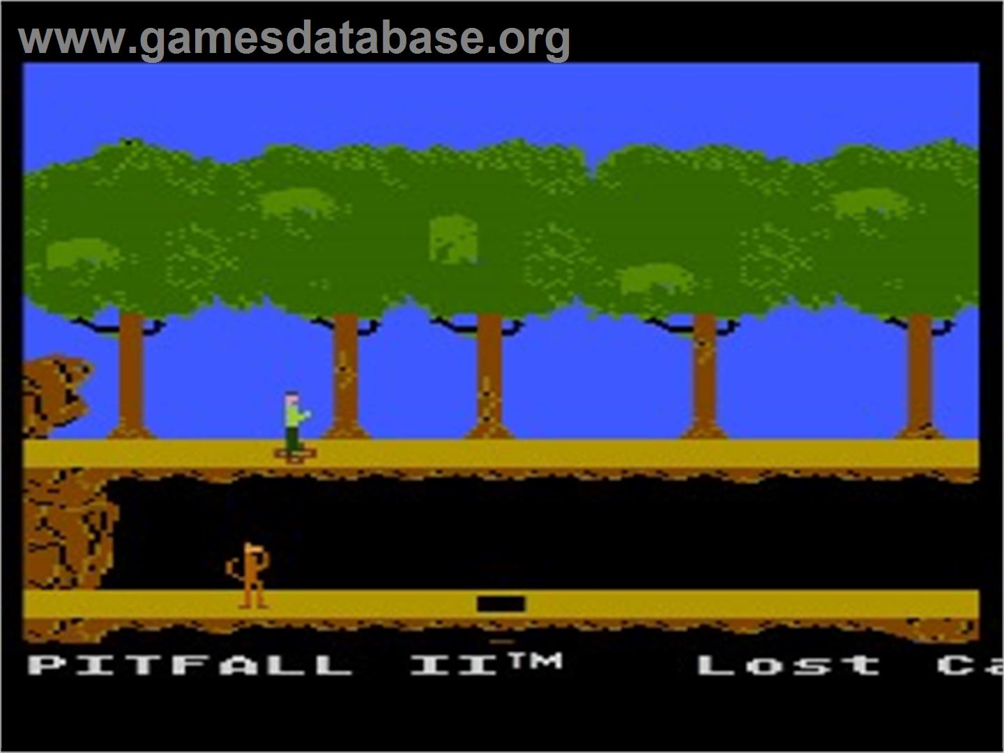 Pitfall 2 - Lost Caverns - Atari 8-bit - Artwork - Title Screen