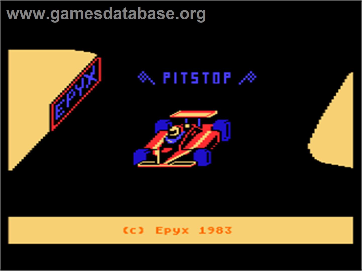 Pitstop - Atari 8-bit - Artwork - Title Screen