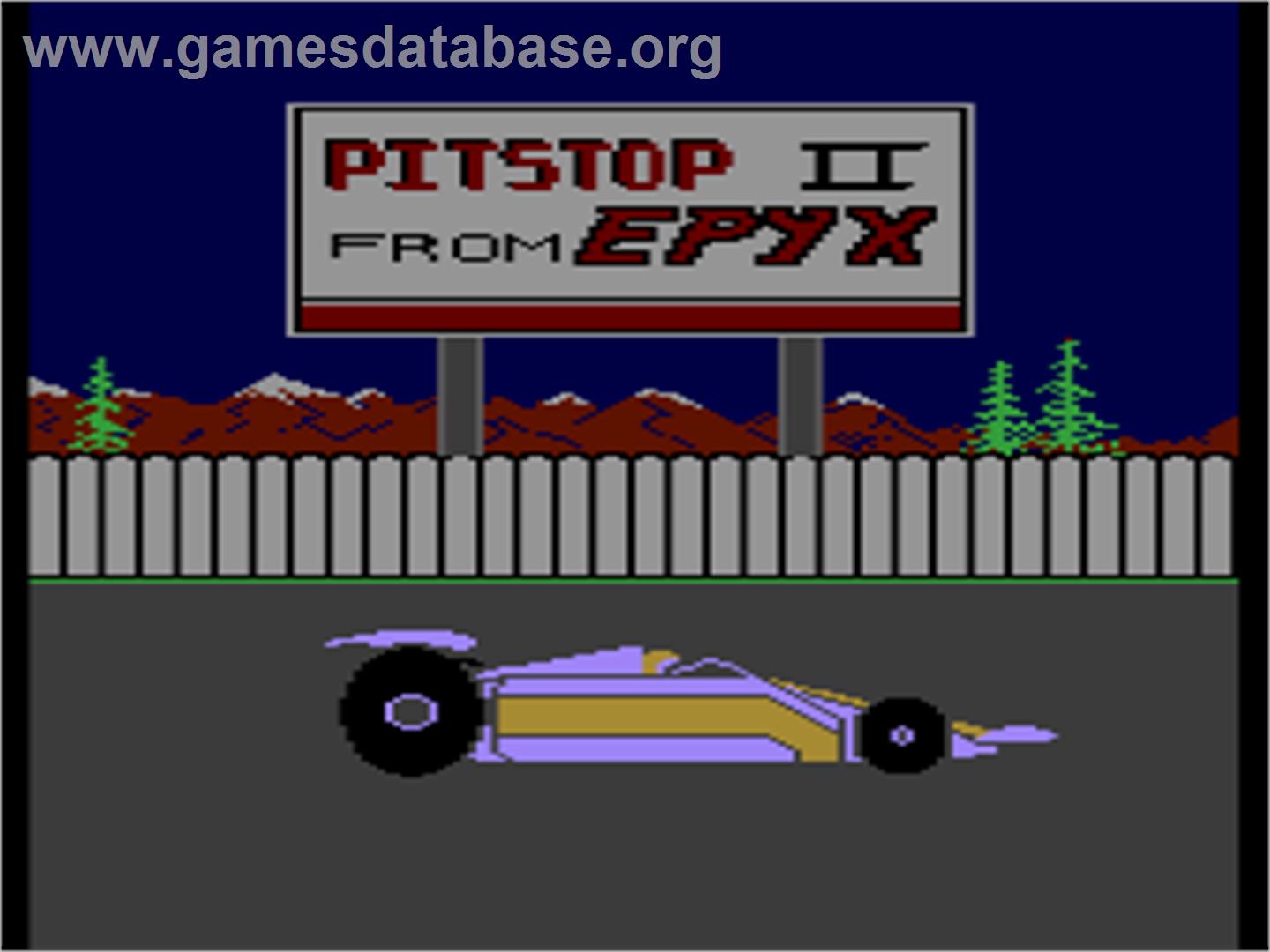 Pitstop 2 - Atari 8-bit - Artwork - Title Screen