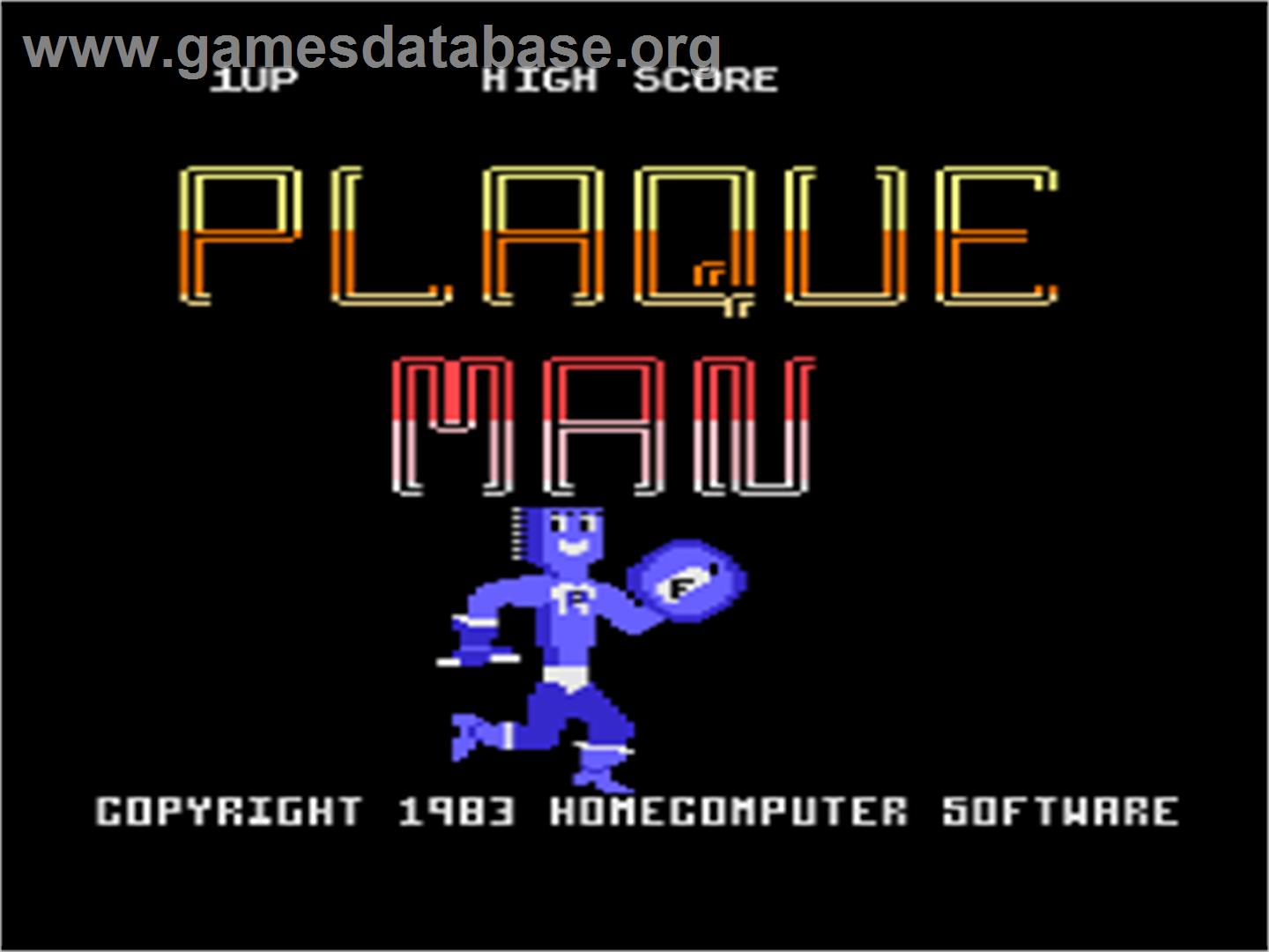 Plaque Man - Atari 8-bit - Artwork - Title Screen