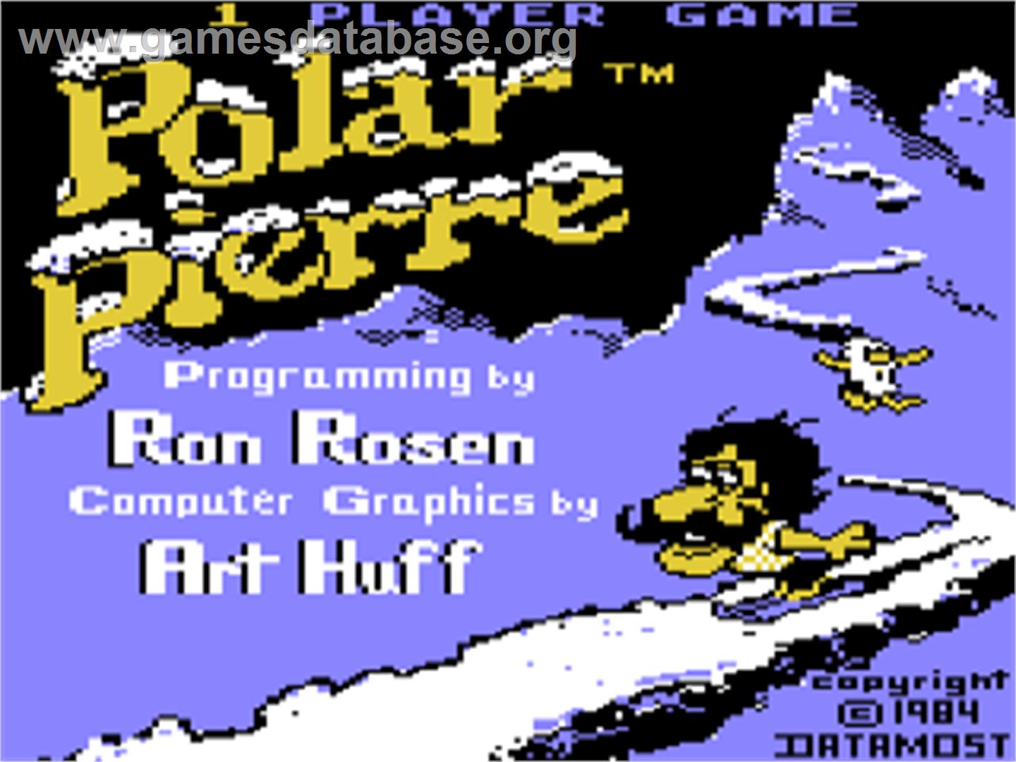 Polar Pierre - Atari 8-bit - Artwork - Title Screen