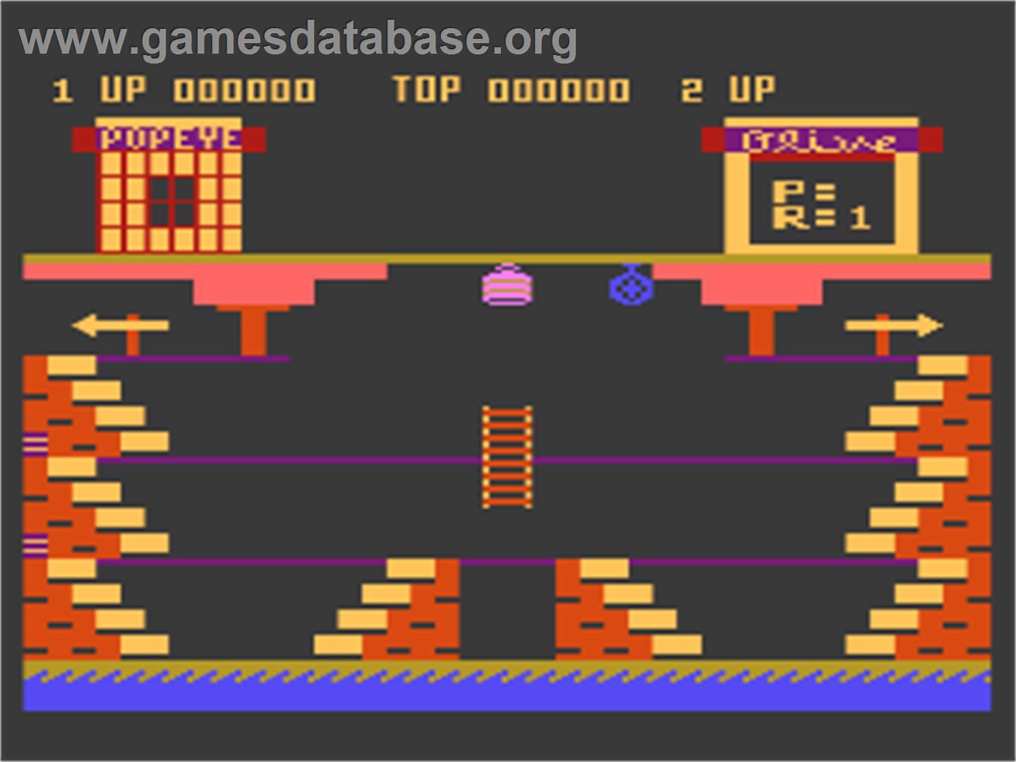 Popeye - Atari 8-bit - Artwork - Title Screen