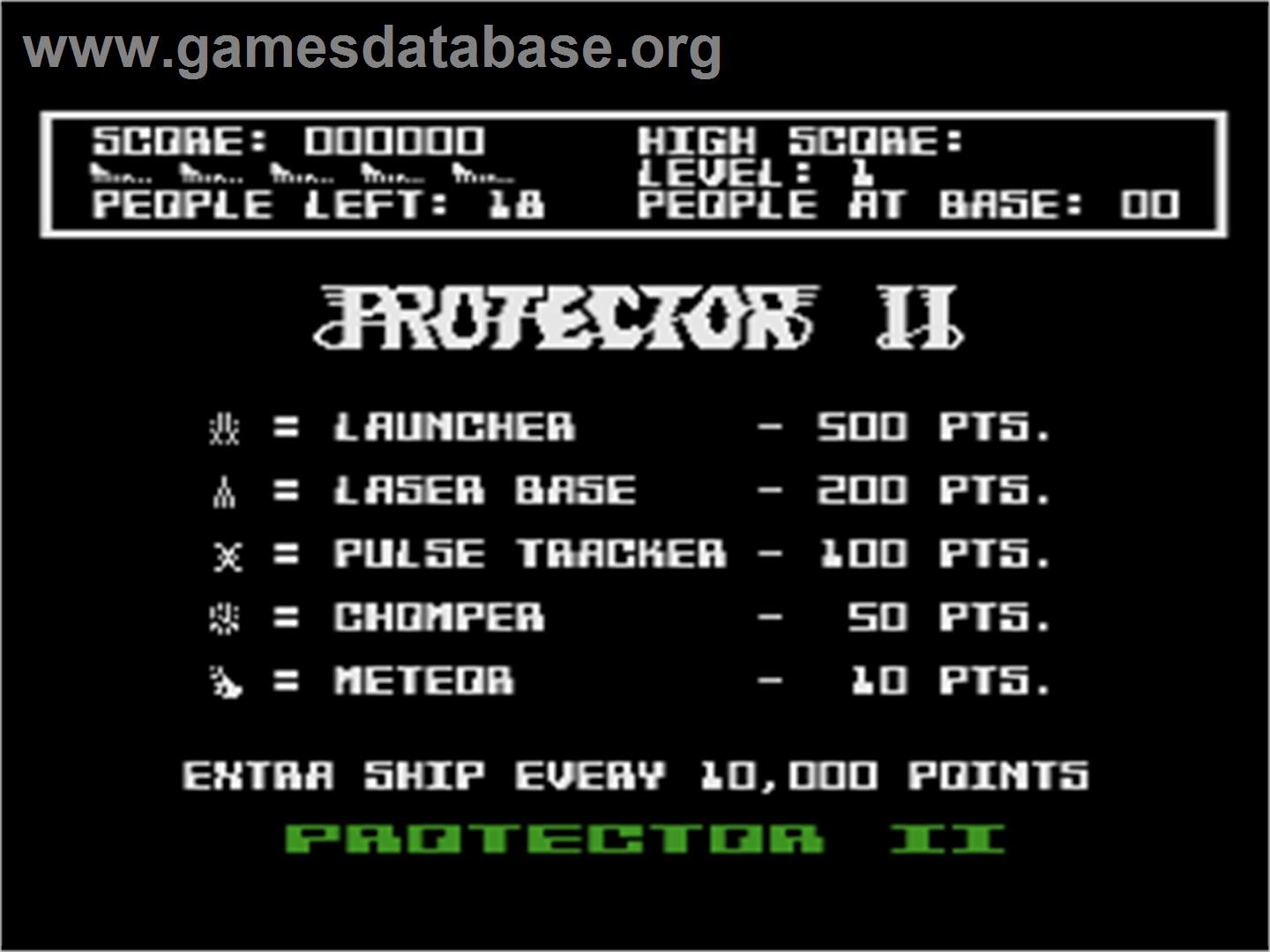 Protector 2 - Atari 8-bit - Artwork - Title Screen