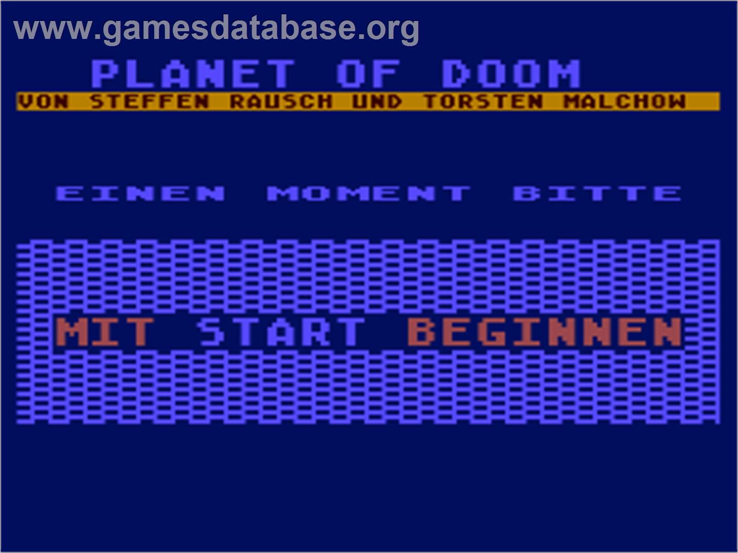 Pyramid of Doom - Atari 8-bit - Artwork - Title Screen