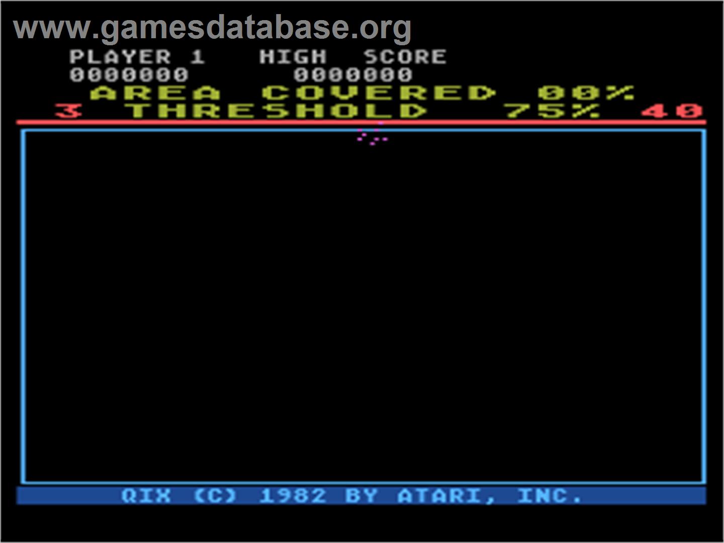 Qix - Atari 8-bit - Artwork - Title Screen