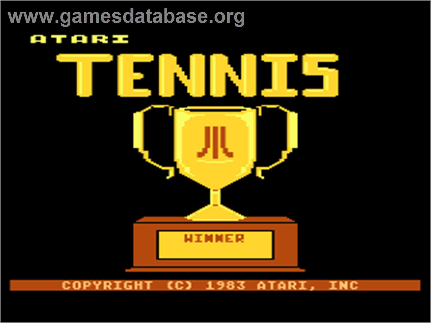RealSports Tennis - Atari 8-bit - Artwork - Title Screen