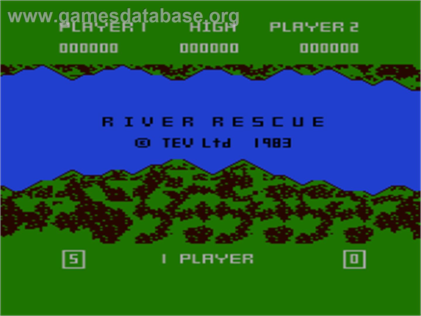River Rescue - Atari 8-bit - Artwork - Title Screen