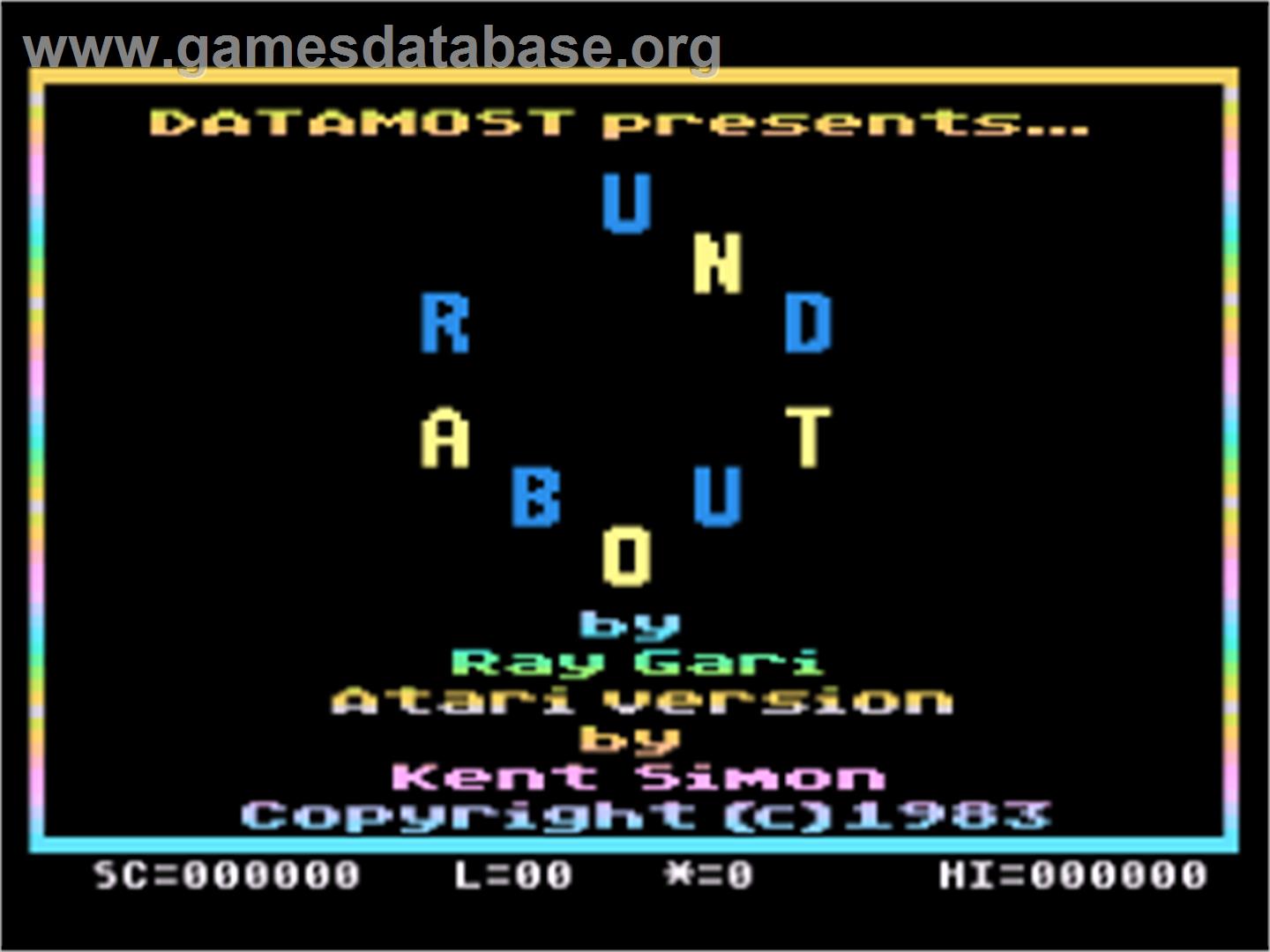 Round About - Atari 8-bit - Artwork - Title Screen