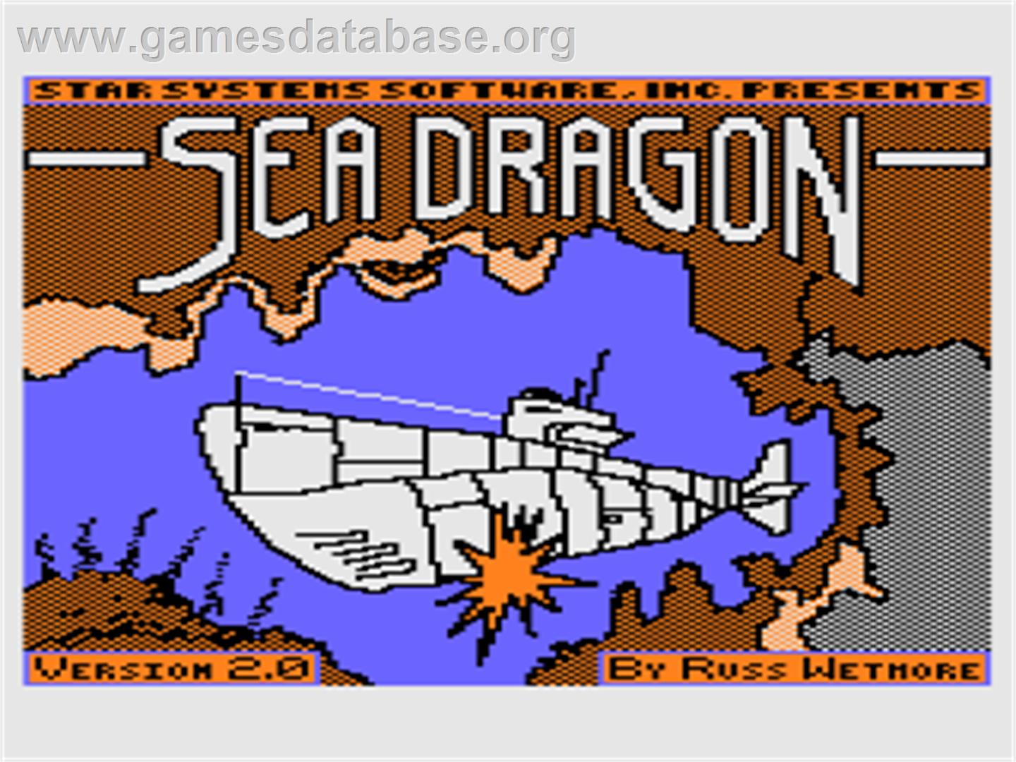 Sea Dragon - Atari 8-bit - Artwork - Title Screen