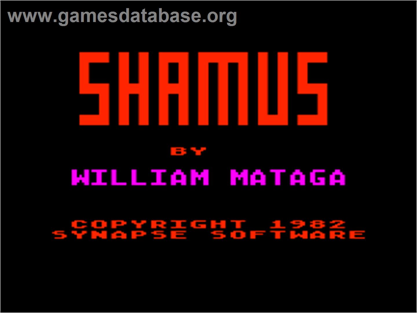 Shamus - Atari 8-bit - Artwork - Title Screen