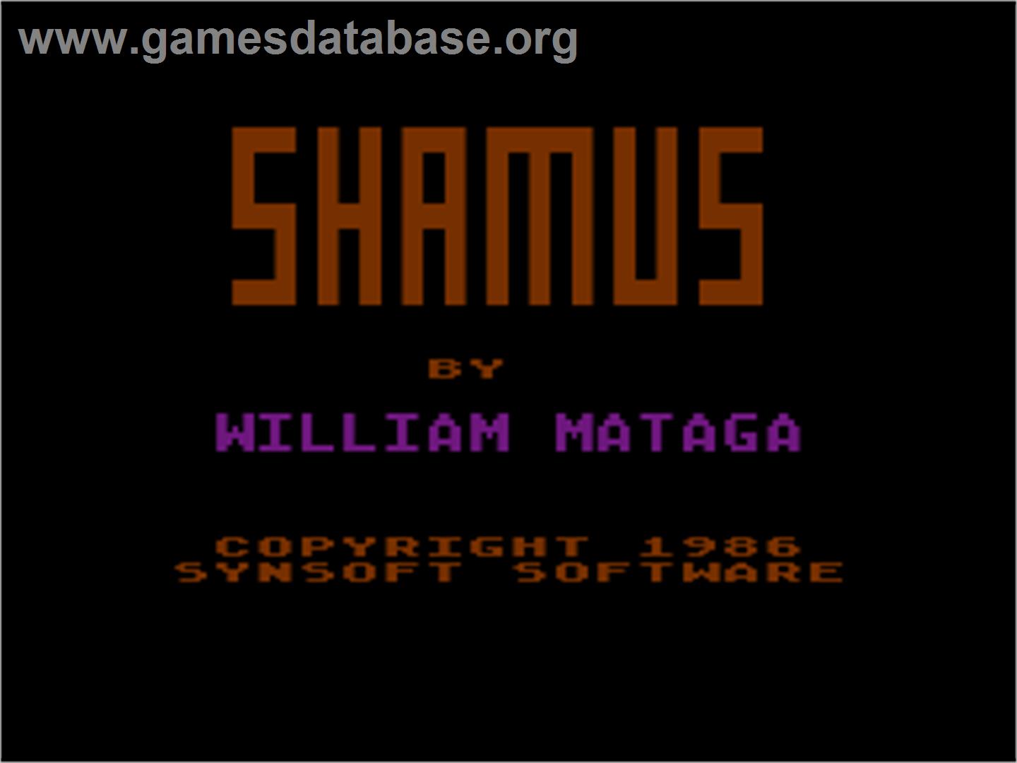Shamus - Atari 8-bit - Artwork - Title Screen