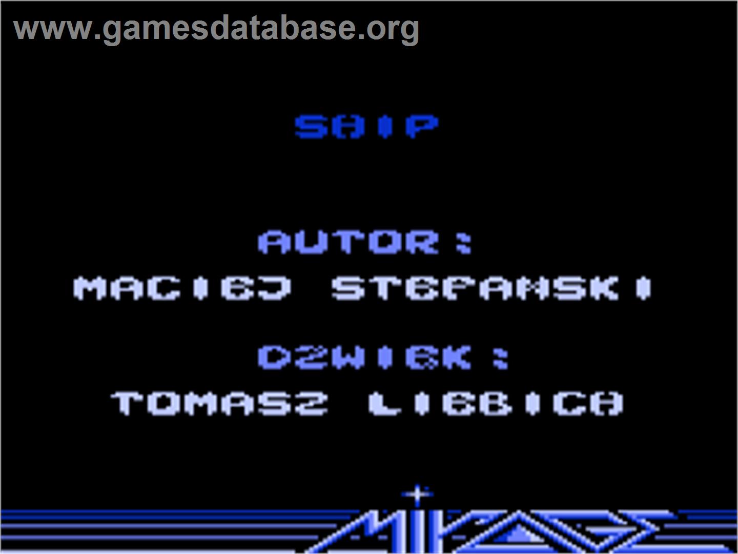 Ship - Atari 8-bit - Artwork - Title Screen