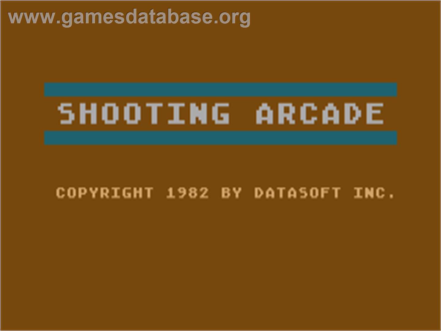 Shooting Arcade - Atari 8-bit - Artwork - Title Screen